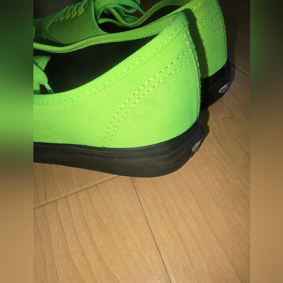 Vans Authentic Neon Green Black Outsole Canvas Sneakers - Picture 8 of 8